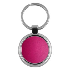 Pink Leather Leather Texture Skin Texture Key Chain (round) by artworkshop