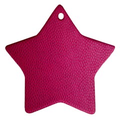 Pink Leather Leather Texture Skin Texture Ornament (star) by artworkshop