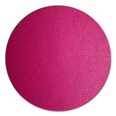 Pink Leather Leather Texture Skin Texture Magnet 5  (round) by artworkshop