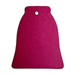 Pink Leather Leather Texture Skin Texture Bell Ornament (Two Sides) Front