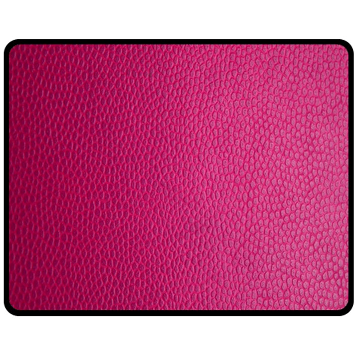 Pink Leather Leather Texture Skin Texture Double Sided Fleece Blanket (Medium) 