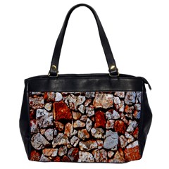 Stone Wall Wall Texture Drywall Stones Rocks Oversize Office Handbag by artworkshop