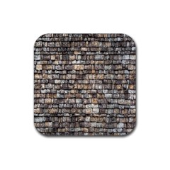 Wall Stone Wall Brick Wall Stoneworks Masonry Rubber Coaster (Square)