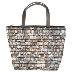 Wall Stone Wall Brick Wall Stoneworks Masonry Bucket Bag by artworkshop