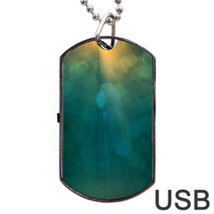 Background Green Dog Tag Usb Flash (one Side) by nate14shop