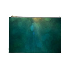 Background Green Cosmetic Bag (large) by nate14shop