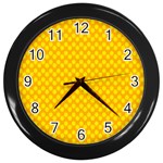 Polkadot Gold Wall Clock (Black) Front