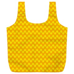 Polkadot Gold Full Print Recycle Bag (xl) by nate14shop