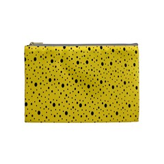 Polkadot Yellow Cosmetic Bag (medium) by nate14shop