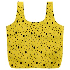 Polkadot Yellow Full Print Recycle Bag (xxl) by nate14shop