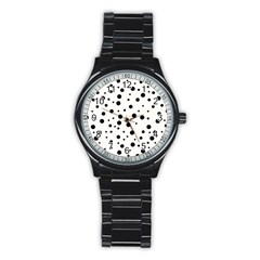 Motif-polkadot-001 Stainless Steel Round Watch by nate14shop