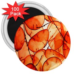 Orange 3  Magnets (100 Pack) by nate14shop