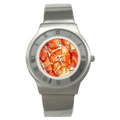 Orange Stainless Steel Watch by nate14shop