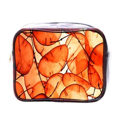 Orange Mini Toiletries Bag (one Side) by nate14shop