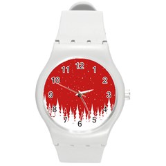 Merry Cristmas,royalty Round Plastic Sport Watch (m) by nate14shop
