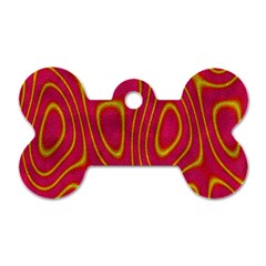 Pattern Pink Dog Tag Bone (one Side) by nate14shop