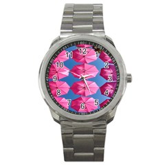 Pink Umbrella Sport Metal Watch by nate14shop