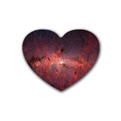 Milky-way-galaksi Rubber Heart Coaster (4 Pack) by nate14shop