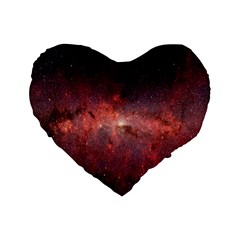 Milky-way-galaksi Standard 16  Premium Flano Heart Shape Cushions by nate14shop