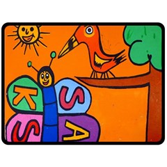 Graffiti 1 Fleece Blanket (large)  by nate14shop