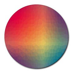 Colorful Rainbow Round Mousepads by artworkshop