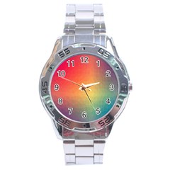 Colorful Rainbow Stainless Steel Analogue Watch by artworkshop