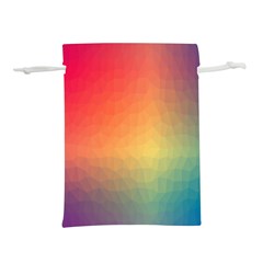 Colorful Rainbow Lightweight Drawstring Pouch (l) by artworkshop