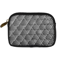 Grid Wire Mesh Stainless Rods Metal Digital Camera Leather Case by artworkshop