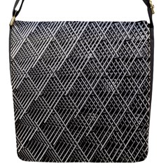 Grid Wire Mesh Stainless Rods Metal Flap Closure Messenger Bag (s) by artworkshop