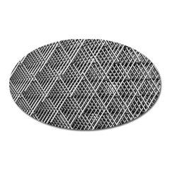 Grid Wire Mesh Stainless Rods Metal Oval Magnet by artworkshop