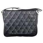 Grid Wire Mesh Stainless Rods Metal Messenger Bag Front