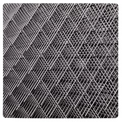 Grid Wire Mesh Stainless Rods Metal Uv Print Square Tile Coaster 