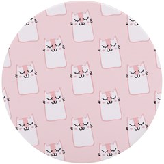 Fluffy Cat Pets Uv Print Round Tile Coaster