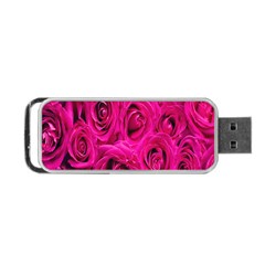 Pink Flowers Roses Portable Usb Flash (one Side) by artworkshop