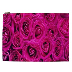 Pink Flowers Roses Cosmetic Bag (xxl) by artworkshop