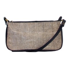 Textile Jute Brown Shoulder Clutch Bag by artworkshop