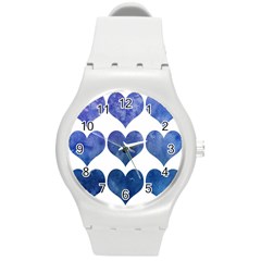 Valentin Heart  Love Round Plastic Sport Watch (m) by artworkshop