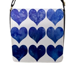 Valentin Heart  Love Flap Closure Messenger Bag (l) by artworkshop