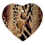 Animal-pattern-design-print-texture Ornament (Heart) Front