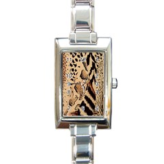 Animal-pattern-design-print-texture Rectangle Italian Charm Watch by nate14shop
