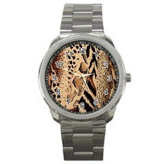 Animal-pattern-design-print-texture Sport Metal Watch by nate14shop