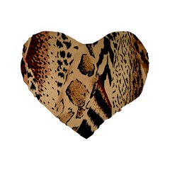 Animal-pattern-design-print-texture Standard 16  Premium Heart Shape Cushions by nate14shop