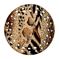Animal-pattern-design-print-texture Round Filigree Ornament (two Sides)