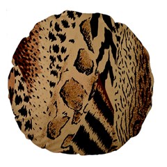 Animal-pattern-design-print-texture Large 18  Premium Round Cushions