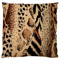 Animal-pattern-design-print-texture Large Flano Cushion Case (one Side) by nate14shop