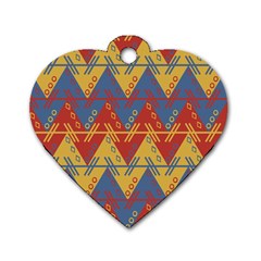 Aztec Dog Tag Heart (One Side)