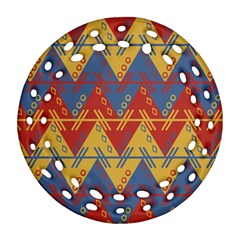 Aztec Round Filigree Ornament (Two Sides)