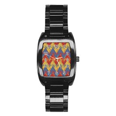 Aztec Stainless Steel Barrel Watch