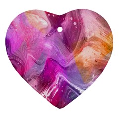 Background-color Heart Ornament (two Sides) by nate14shop