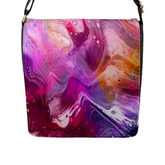 Background-color Flap Closure Messenger Bag (l) by nate14shop